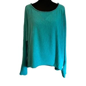 Marc New York Andrew Marc High Low Exposed Hem Long Sleeve  Sweater Women's L